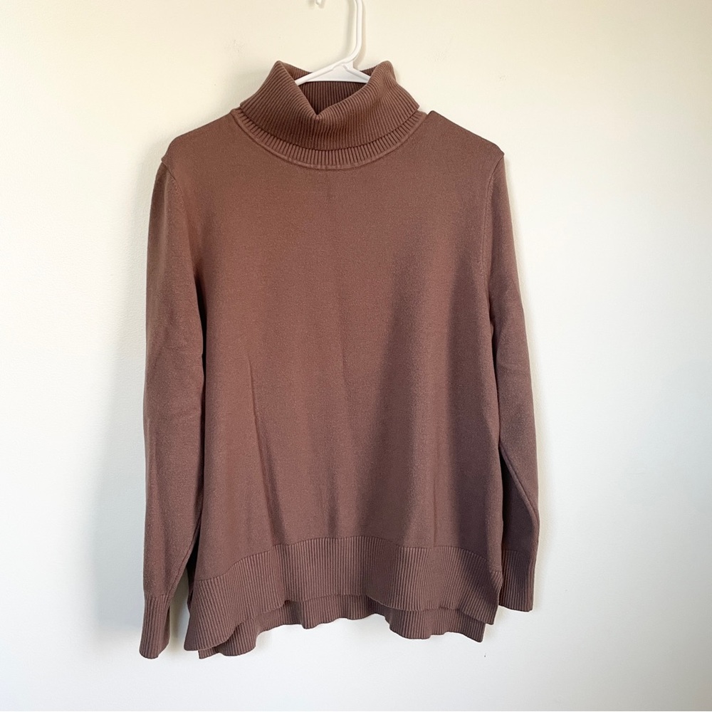 Women's Brown Turtleneck Sweater